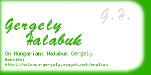 gergely halabuk business card